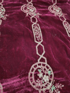 Mariab Patch velvet shawl