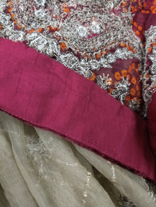 Mariab Saree Embroidered Chiffon