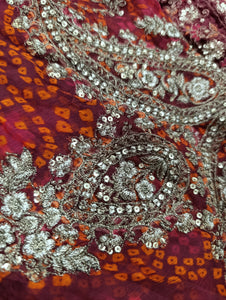 Mariab Saree Embroidered Chiffon