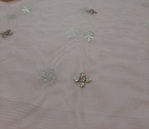 Mariab Fabric Embroidered Net