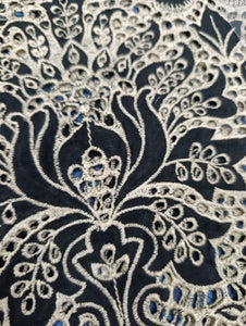 Mariab Shirt Luxe Schiffli Embroidery With Laser Cut