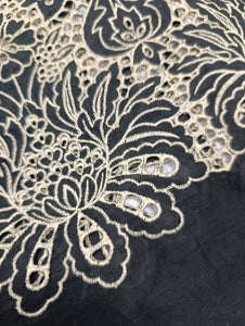 Mariab Shirt Luxe Schiffli Embroidery With Laser Cut
