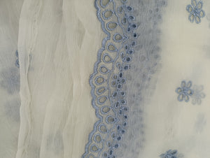 Mariab Duppta Luxe Chiffon Schiffli Embroidered