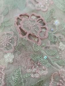 Mariab Fabric Luxe Embroidered Net Laser cut