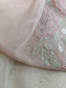 Mariab Fabric Luxe Embroidered Net Laser cut