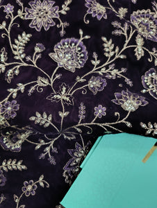 Mariab Fabric Luxe Embroidered Velvet