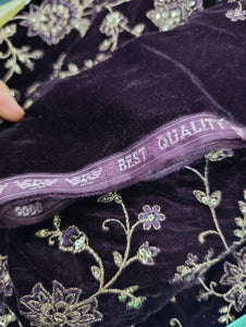 Mariab Fabric Luxe Embroidered Velvet