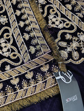 Load image into Gallery viewer, Sohaye by Dinners Shawl Velvet Ready to wear
