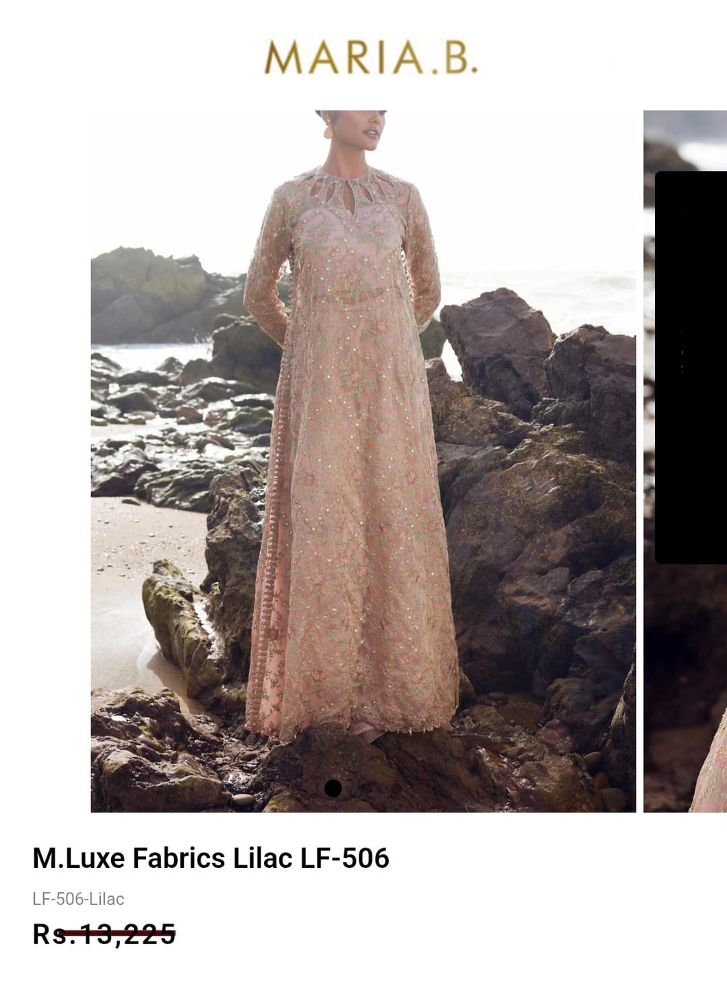 Mariab Fabric Luxe Zari Net