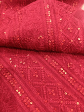 Load image into Gallery viewer, Mariab Fabric Luxe Chiffon Embroidered
