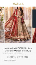 Load image into Gallery viewer, Mariab Fabric Shimmery cotton / Zari net
