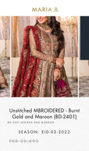 Load image into Gallery viewer, Mariab Fabric Shimmery cotton / Zari net
