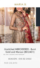 Load image into Gallery viewer, Mariab Fabric Shimmery cotton / Zari net
