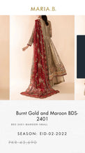 Load image into Gallery viewer, Mariab Fabric Shimmery cotton / Zari net
