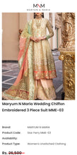 Load image into Gallery viewer, Maryam N Maria Fabric Embroidered Organza

