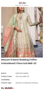 Maryam N Maria Dupatta Chatta Patti