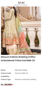 Maryam N Maria Dupatta Chatta Patti