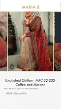 Load image into Gallery viewer, Mariab Saree Embroidered Chiffon
