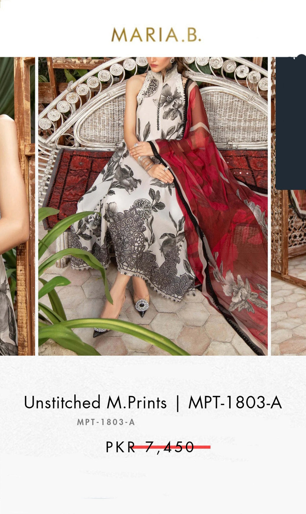 Mariab Duppta Printed Chiffon