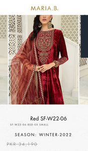 Mariab Patch Foil Work Velvet