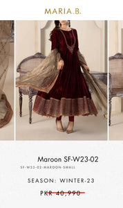 Mariab Fabric Embriodered Zari Net