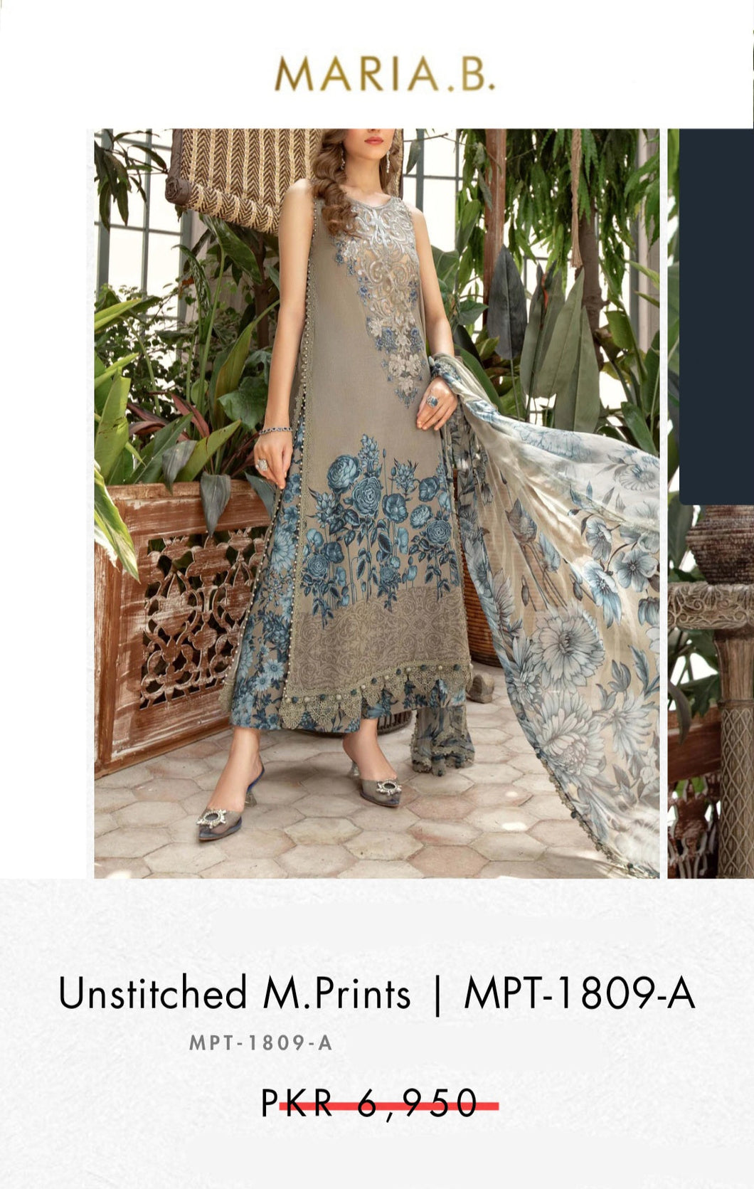 Mariab Duppta Printed Chiffon
