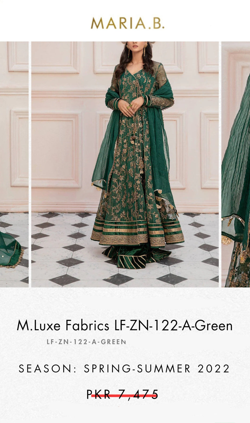 Mariab Fabric Luxe Zari Net