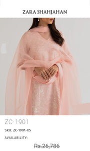 Zara Shahjahan Fabric Plain Raw Silk