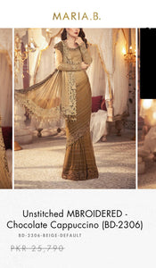 Mariab Saree Hand work Chiffon