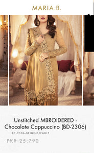Mariab Saree Hand work Chiffon