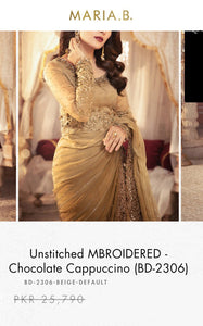 Mariab Saree Hand work Chiffon