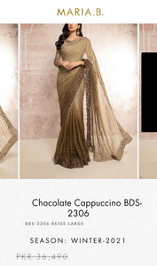 Mariab Saree Hand work Chiffon