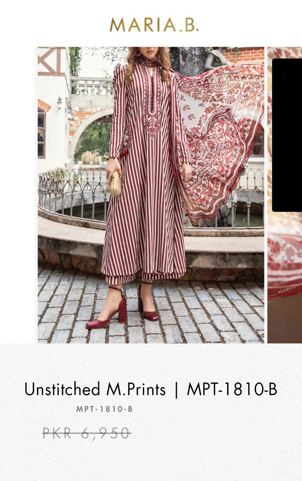 Mariab Fabric Printed Lawn