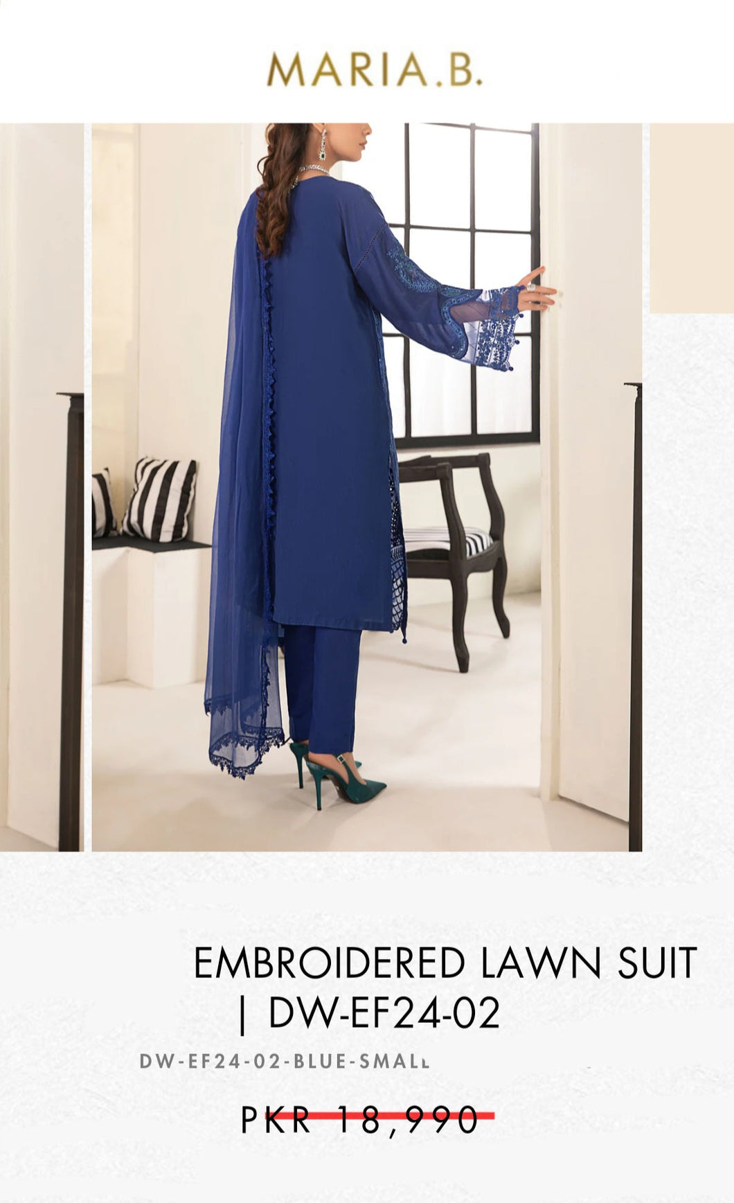 Mariab Fabric Plain Cotton Lawn