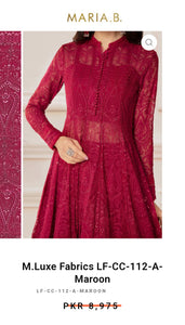 Mariab Fabric Luxe Chiffon Embroidered