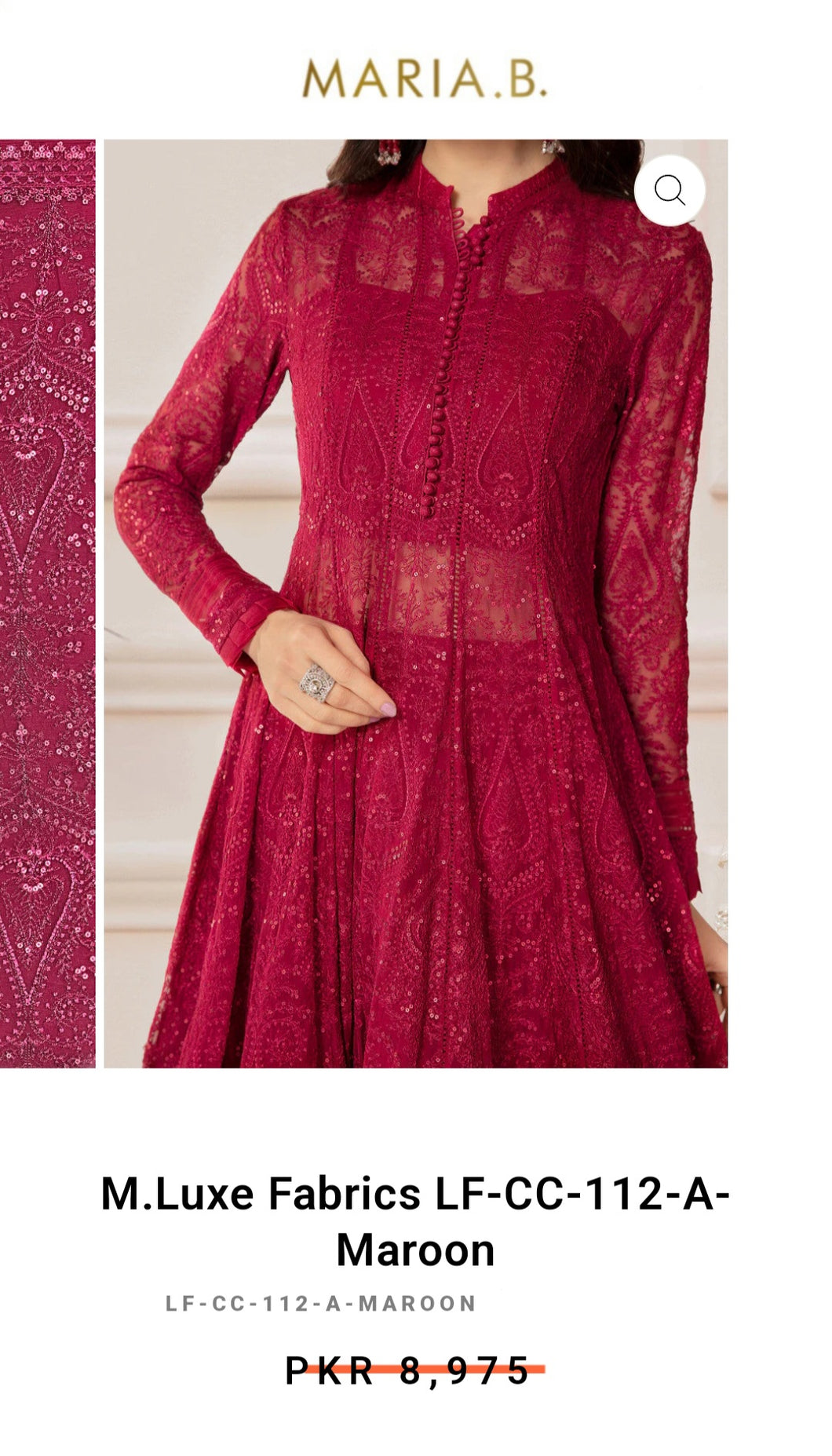 Mariab Fabric Luxe Chiffon Embroidered
