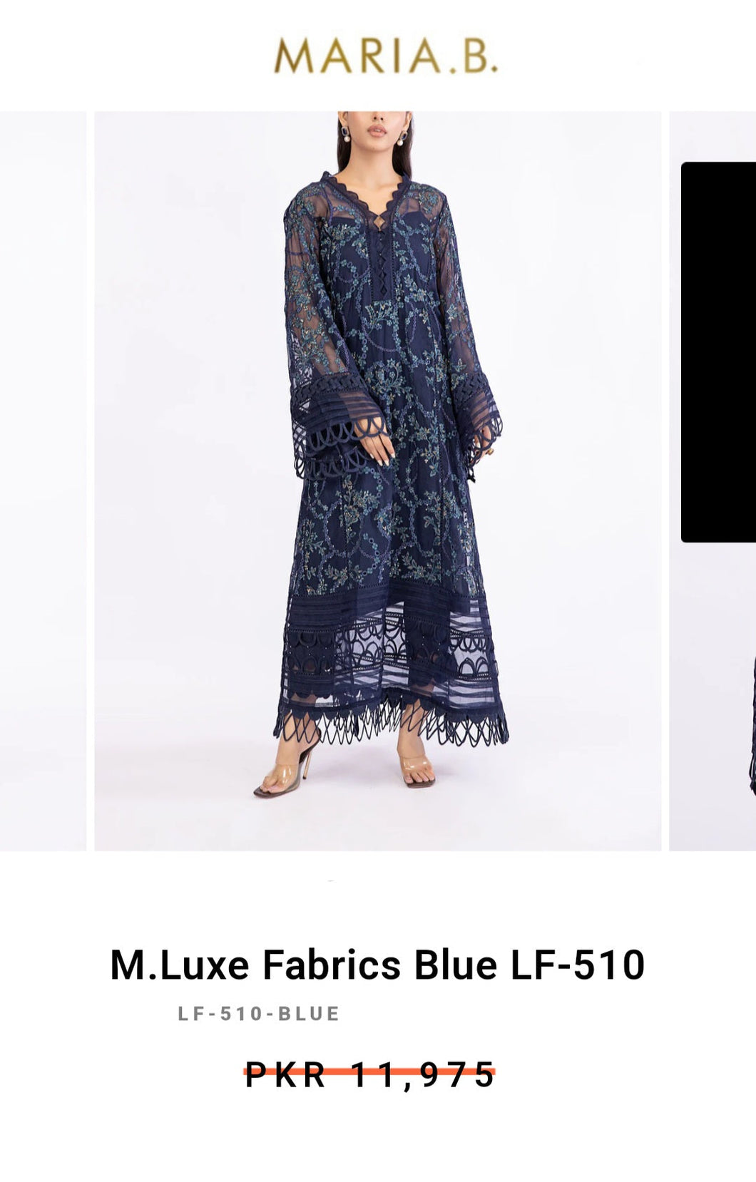 Mariab Fabric Luxe Chicken Kari  Chiffon
