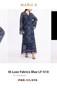 Mariab Fabric Luxe Chicken Kari  Chiffon