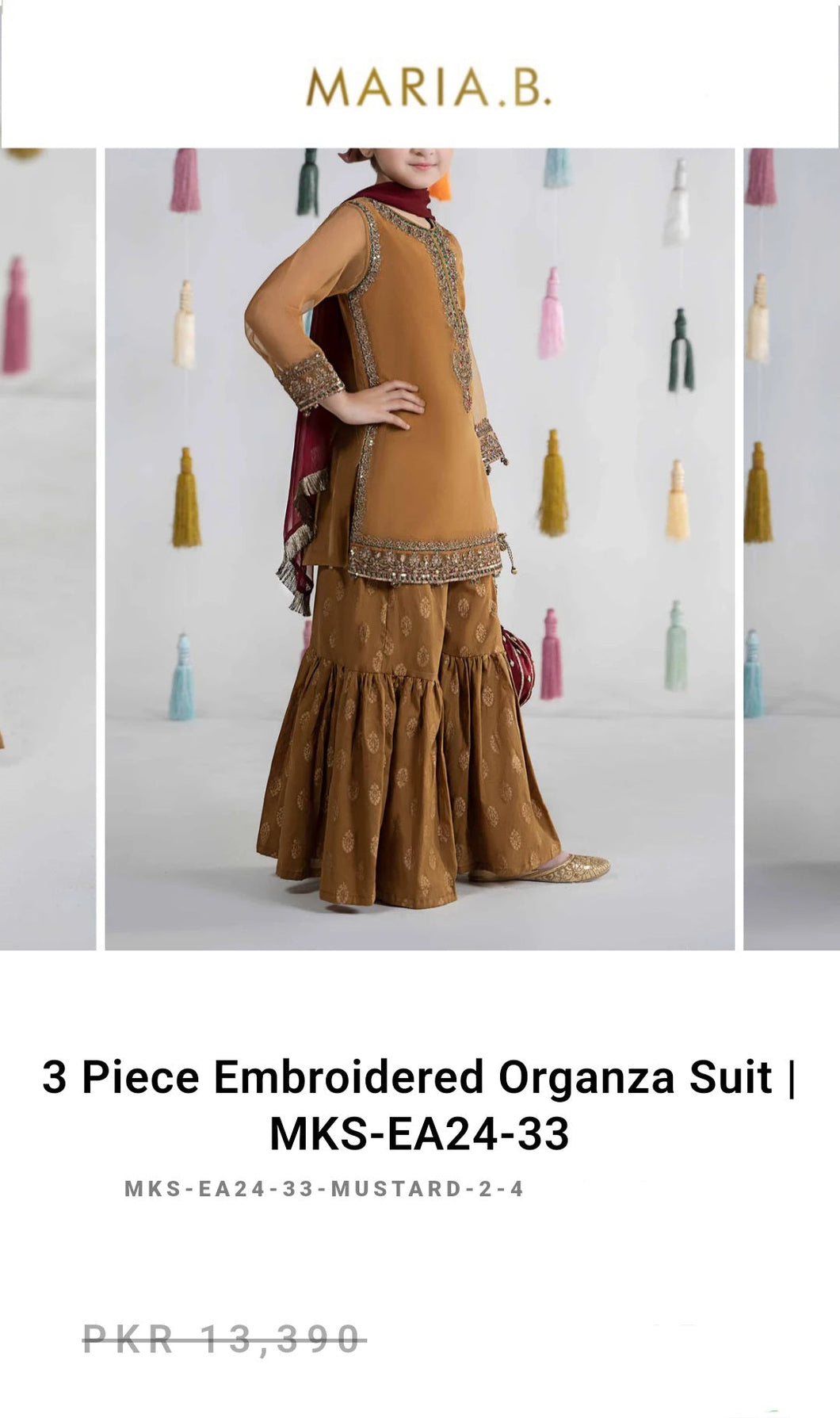 Mariab Trouser Gharara  kids / Ready To Wear