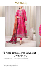 Load image into Gallery viewer, Mariab Fabric Plain Lawn
