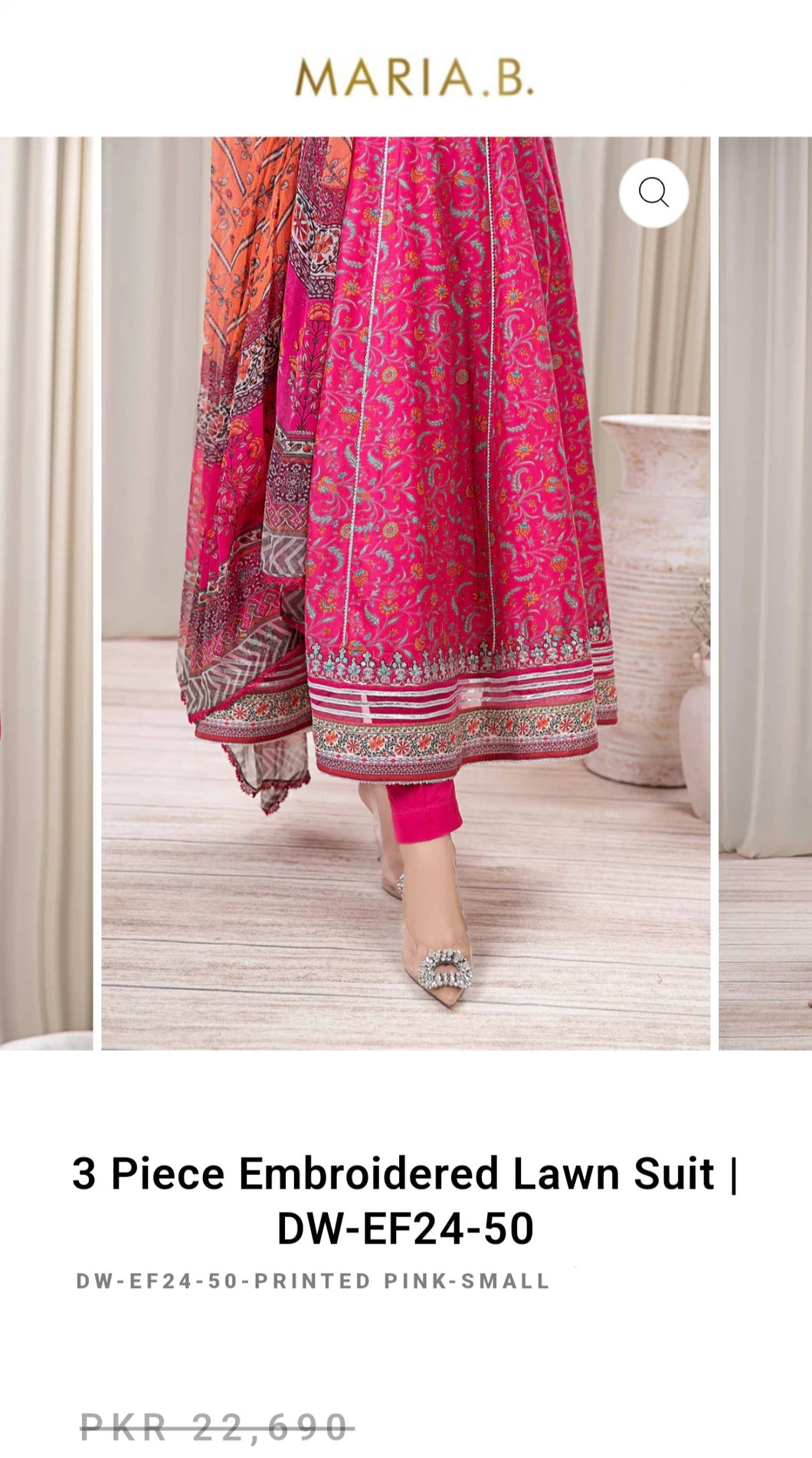 Mariab Fabric Plain Lawn