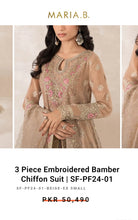 Load image into Gallery viewer, Mariab Duppta Ready to wear stick on Mukesh
