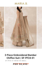 Load image into Gallery viewer, Mariab Duppta Ready to wear stick on Mukesh
