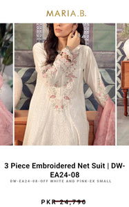 Mariab Neckline Pearl Embellished