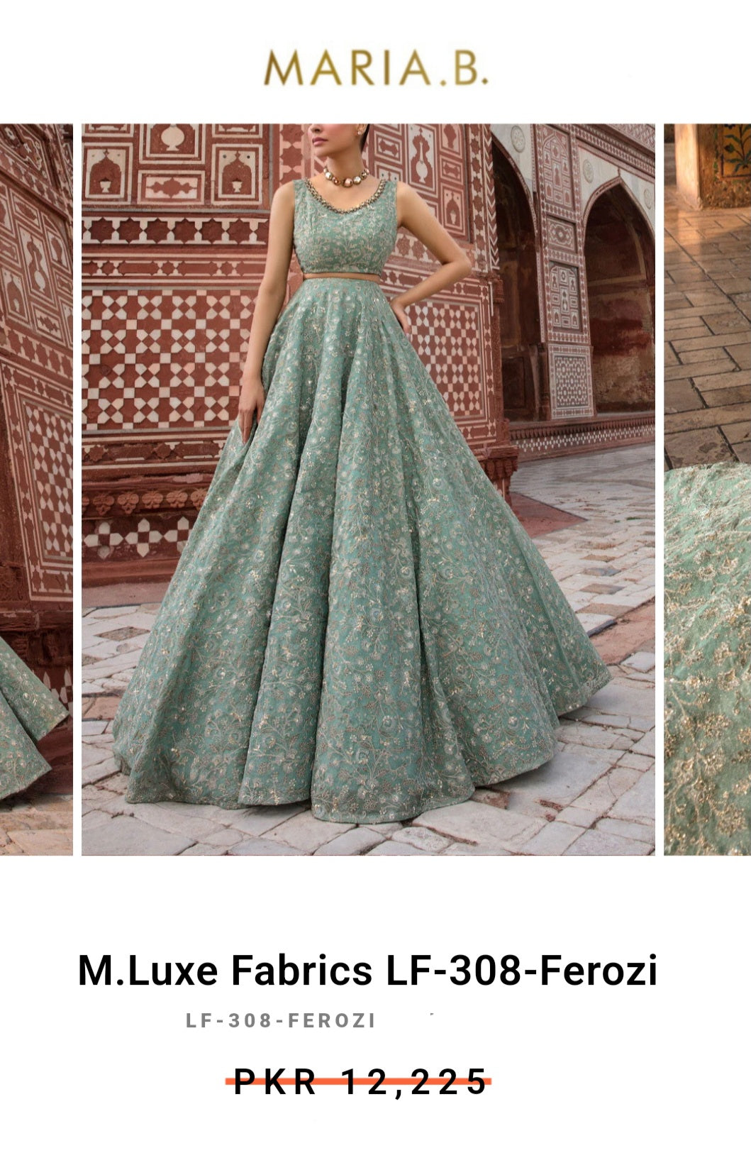 Mariab Fabric Luxe Zari Net