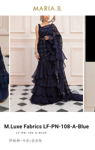 Mariab Front Luxe velvet applique Net