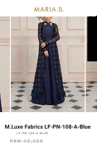 Mariab Front Luxe velvet applique Net