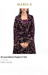 Mariab Fabric Luxe Embroidered Velvet