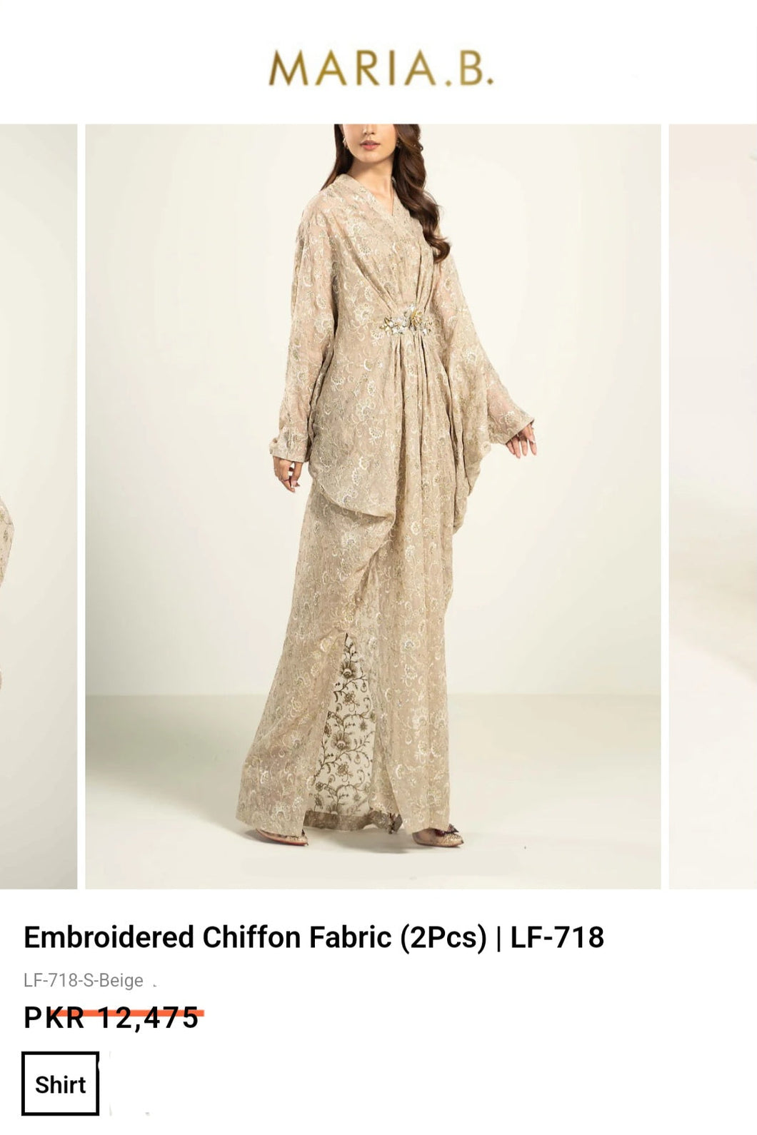 Mariab Duppta Luxe Chiffon