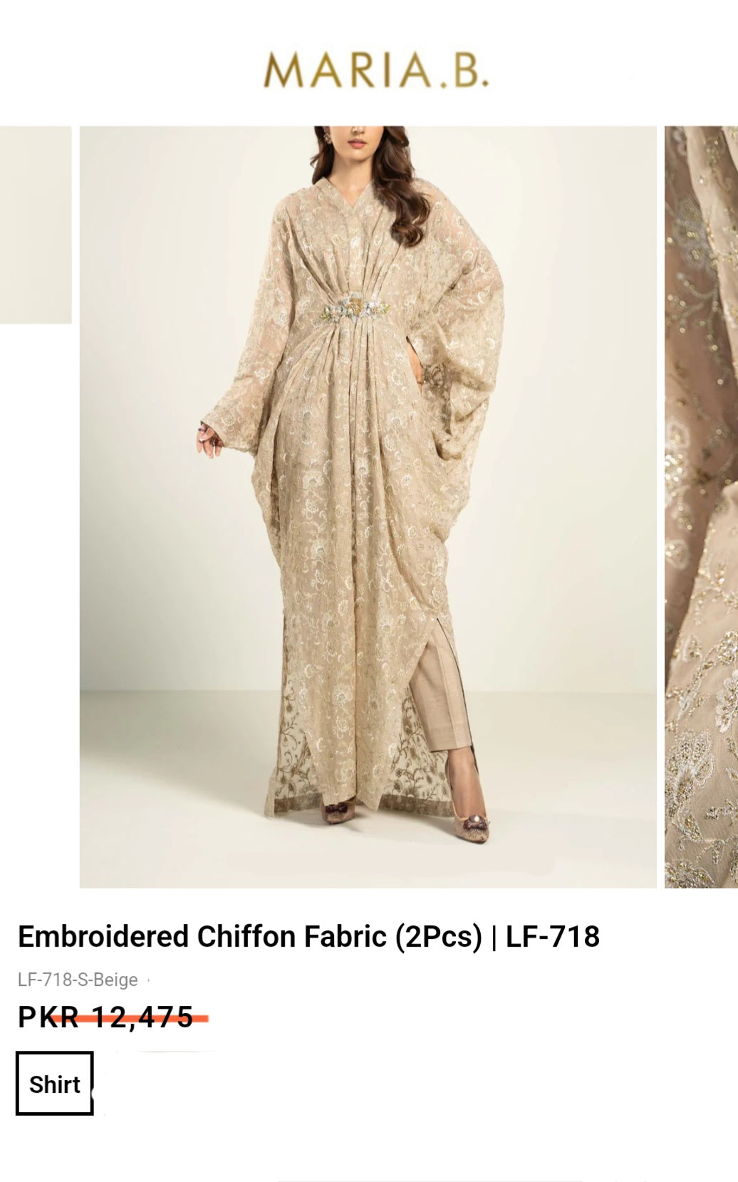 Mariab Fabric Luxe Chiffon